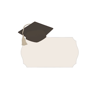 Graduation Cap Plaque Cookie Cutter
