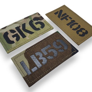 Custom Callsign Velcro® Patch - 3.5&#39;&#39;x2&#39;&#39; - 70 fabrics & 21 backings options