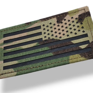 United States Flag REVERSE Velcro® Patch - 3.5&#39;&#39;x2&#39;&#39; - 70 fabrics & 21 backings options