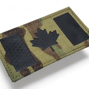 Canadian Flag Velcro® Patch - 3.5&#39;&#39;x2&#39;&#39; - 70 fabrics & 21 backings options