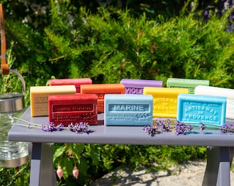 French Soap - Savon de Marseille Soap with Organic Shea Butter and Exfoliating Petals 125g Bars