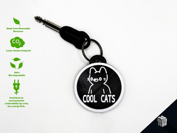 Cool Cats BAKC Keychain NFT Art Gift School Bag Tag 3D Printed 