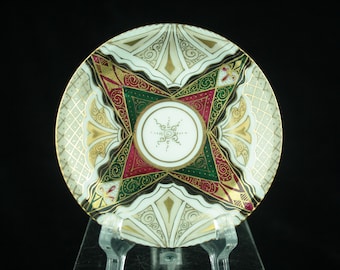 Art Nouveau Carl Friedrich Boseck & Co Austria - rare Alhambra gilded porcelain saucer