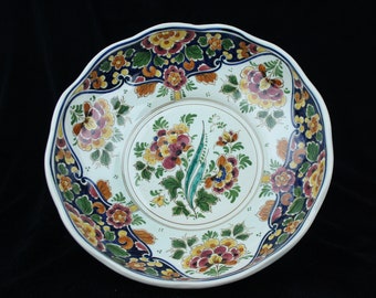Große Vintage Delft Polychrome Schale von Delftse Pauw