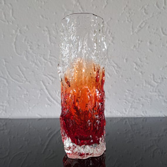 ヴィンテージ イタリア製 ムラーノ クリア - レッドバーク/アイス