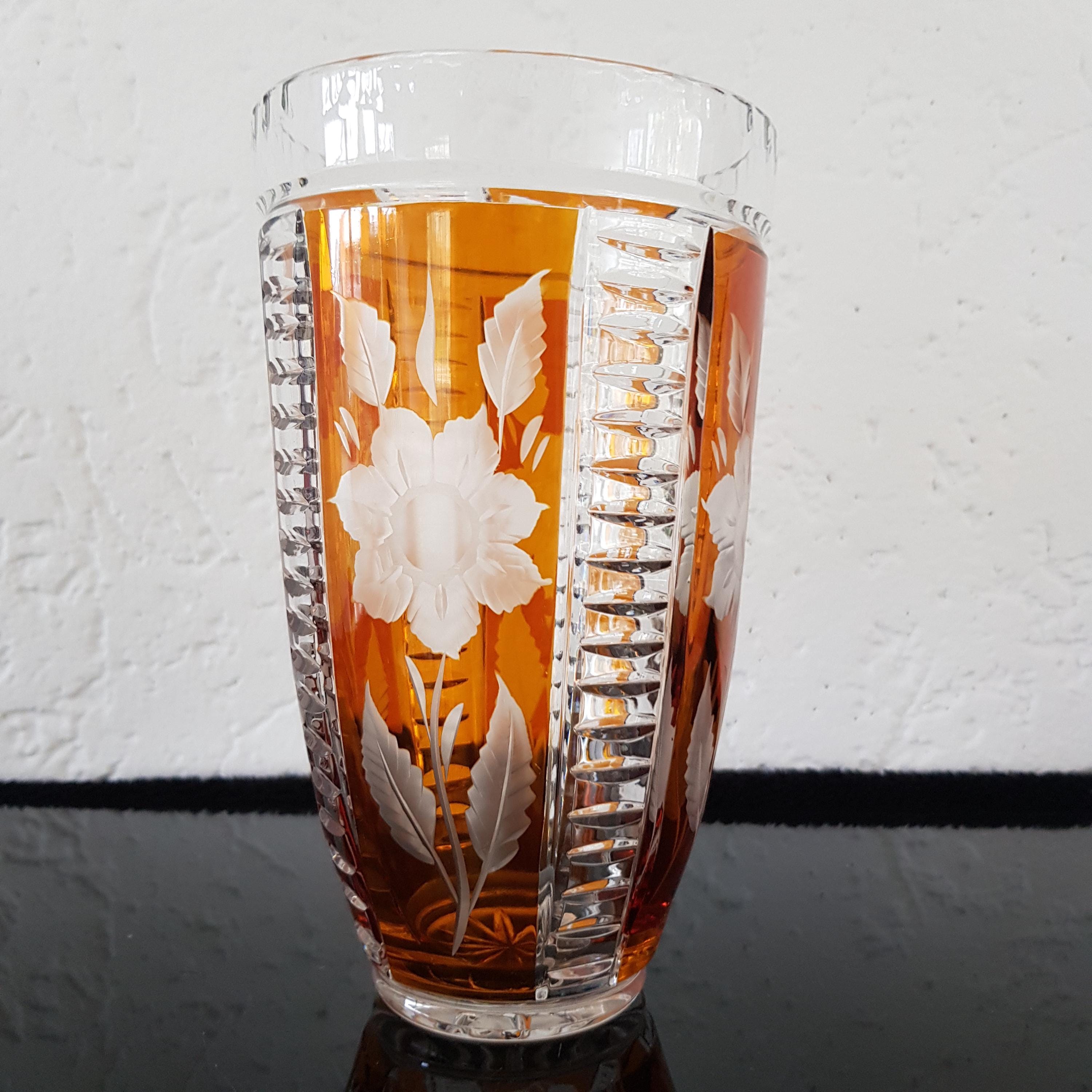 Julia Glassworks Crystal Vase - Etsy