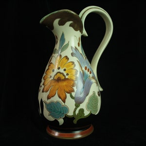 Very large vintage Dutch art pottery Dora jug/vase by Plateelbakkerij Zuid-Holland