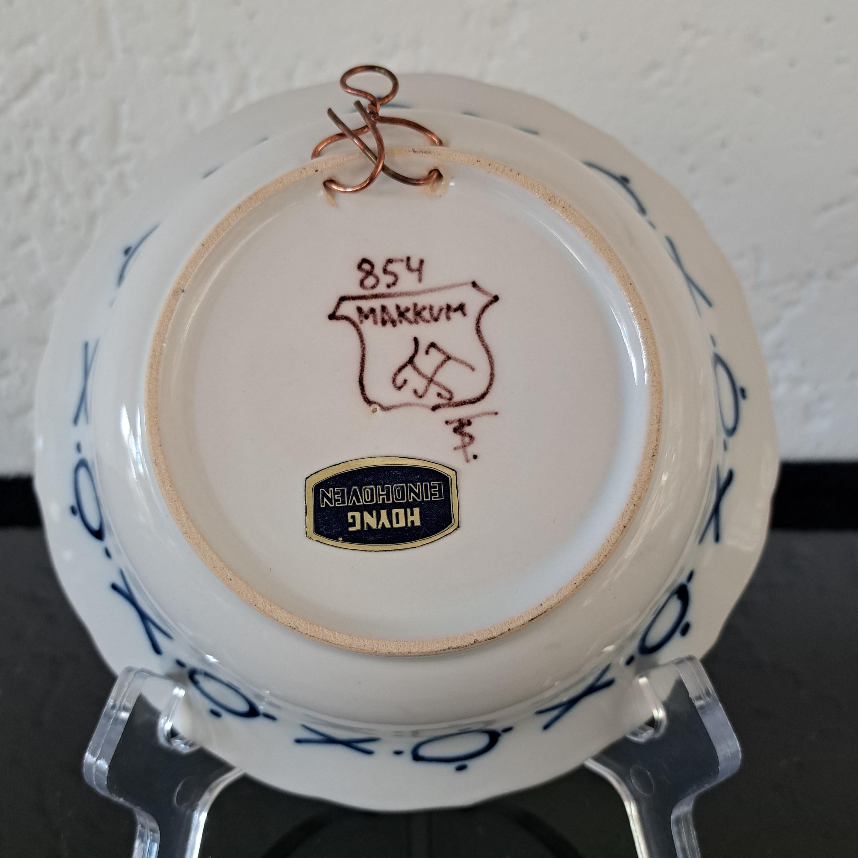 Royal Tichelaar Makkum による素晴らしい多色のデルフト皿/ウォール