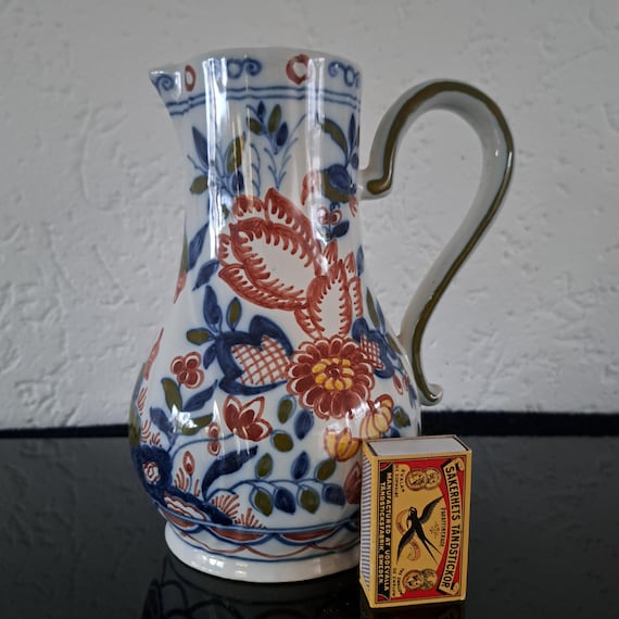  Tichelaar Makkum花器 Royal Tichelaar Makkum リブ付き多色水/ワイン水差し花瓶 - Etsy 日本