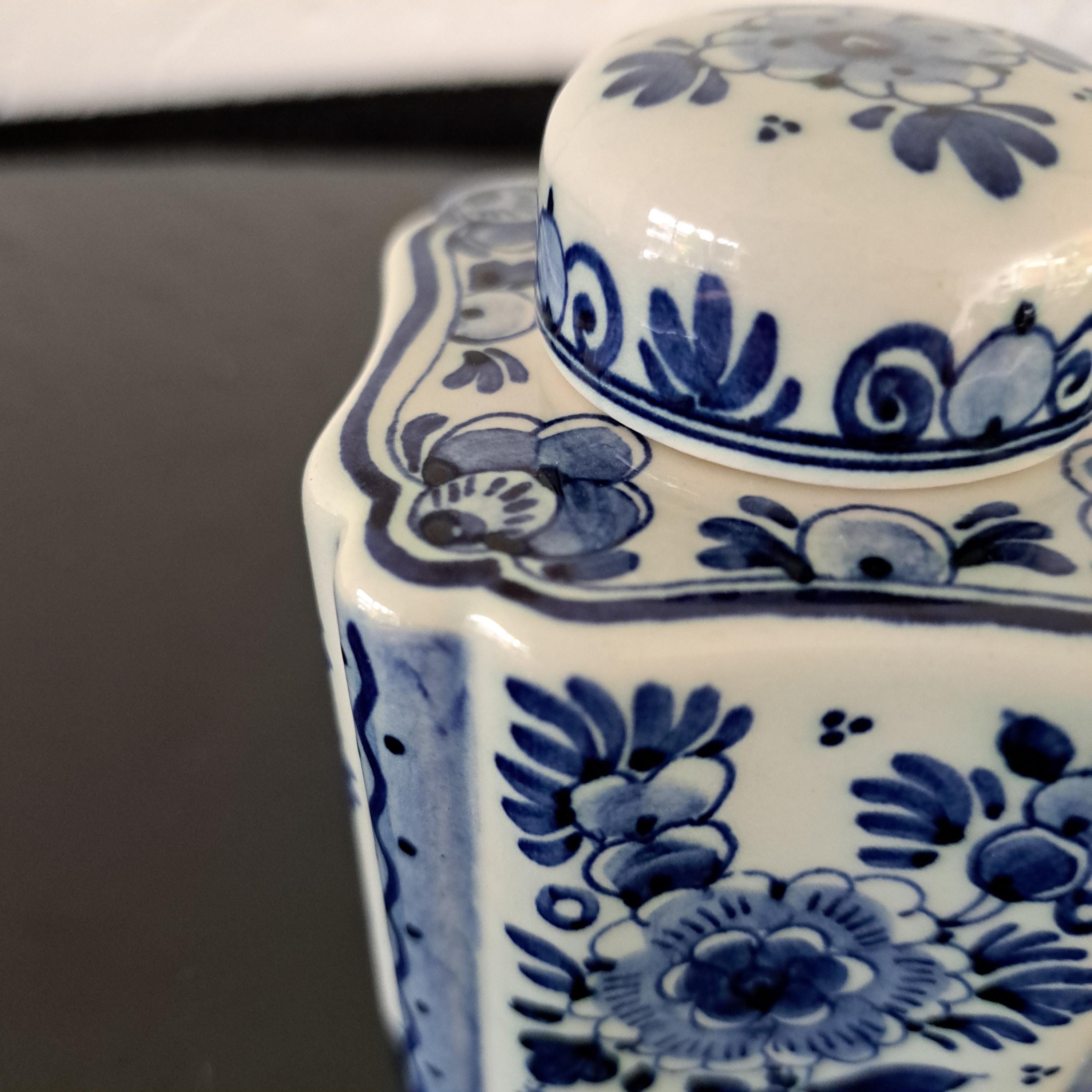 Vintage Zenith Gouda Delftware Delft Blue Tea Caddy - Etsy
