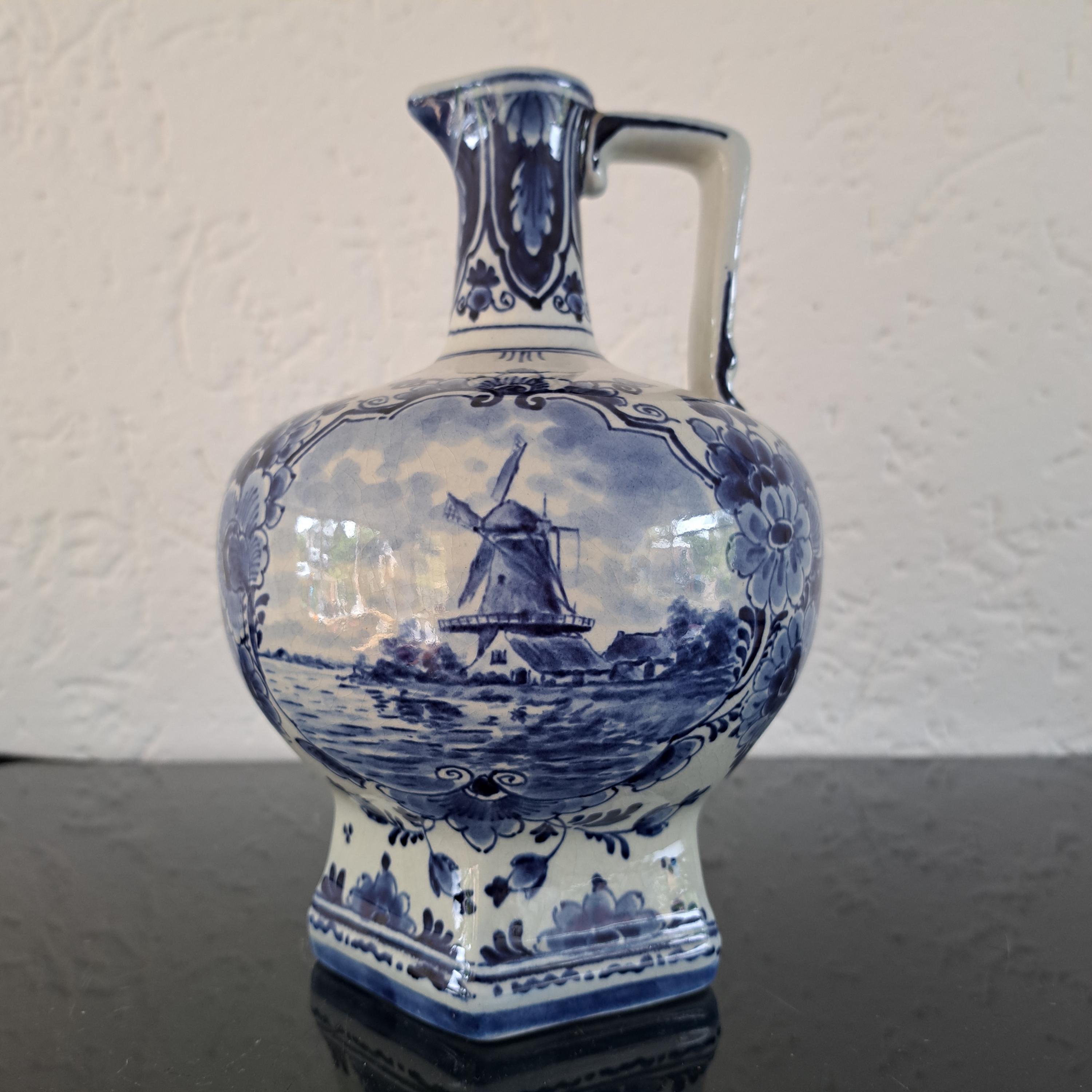 レア De Porcelyne Fles (ロイヤル デルフト) デルフト ブルー 風車