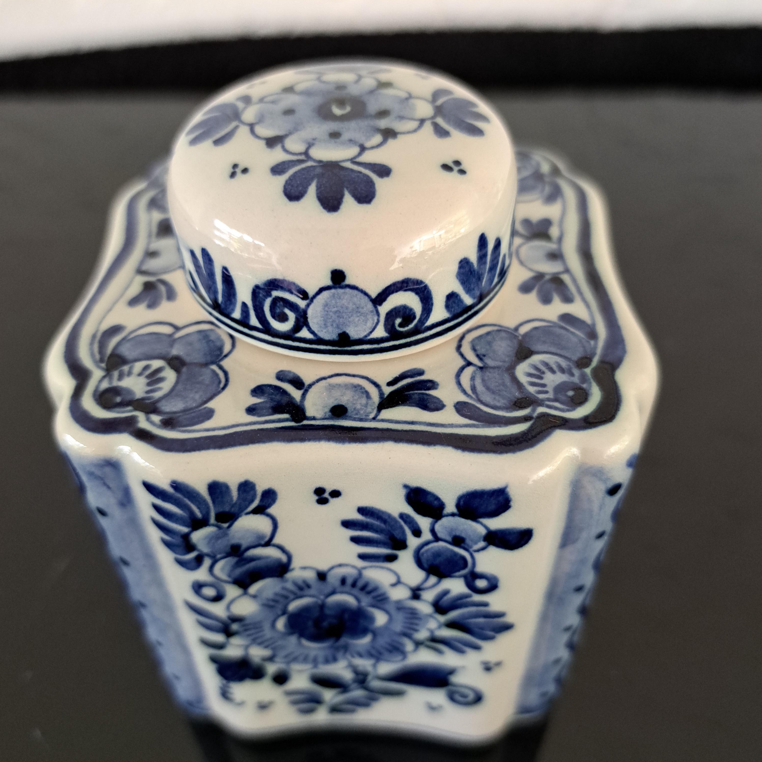 Vintage Zenith Gouda Delftware Delft Blue Tea Caddy - Etsy