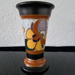 Art Deco vase, Dutch Gouda art pottery from ESKAF