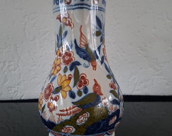 Tichelaar Makkum花器☆SALE Royal Tichelaar Makkum リブ付き多色水