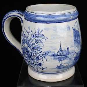 Royal Tichelaar Makkum rare antique Delft blue mug