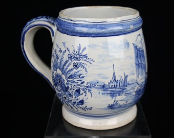 Royal Tichelaar Makkum rare antique Delft blue mug