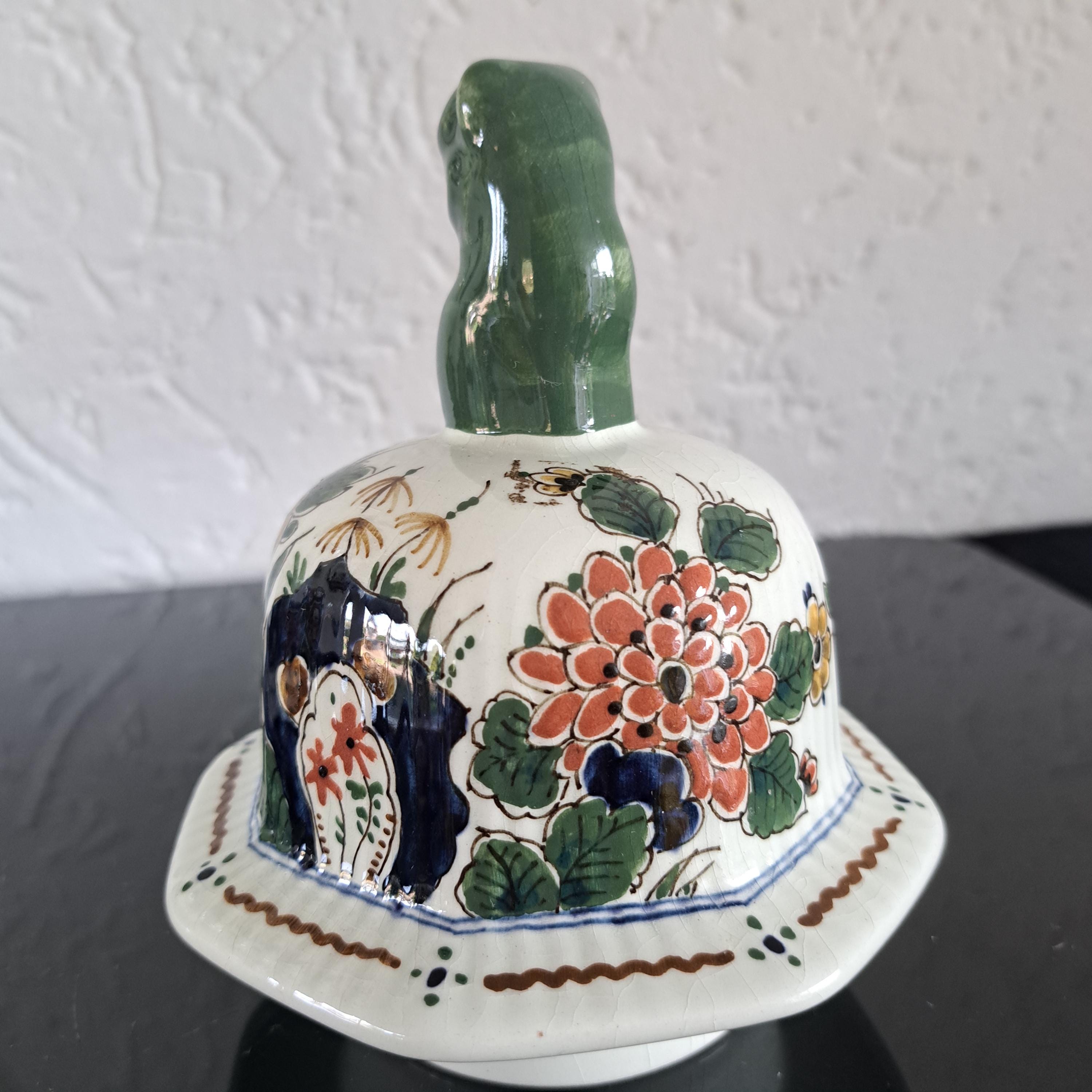 Very Large Royal Delft Polychrome Delft Octagonal Ribbed Lidded