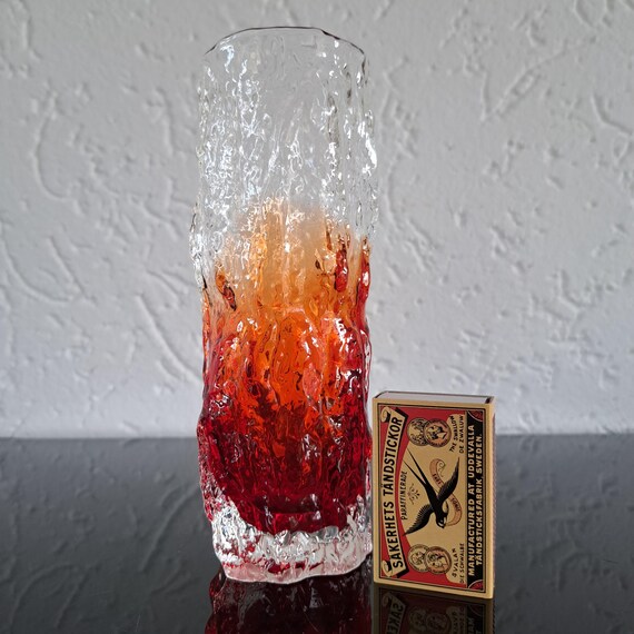 ヴィンテージ イタリア製 ムラーノ クリア - レッドバーク/アイス