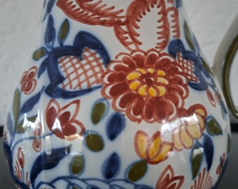 Tichelaar Makkum花器☆SALE Royal Tichelaar Makkum リブ付き多色水