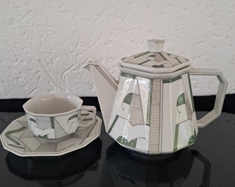Very rare Royal Delft - Mar de Bruijn part of a larger tea service (1990)