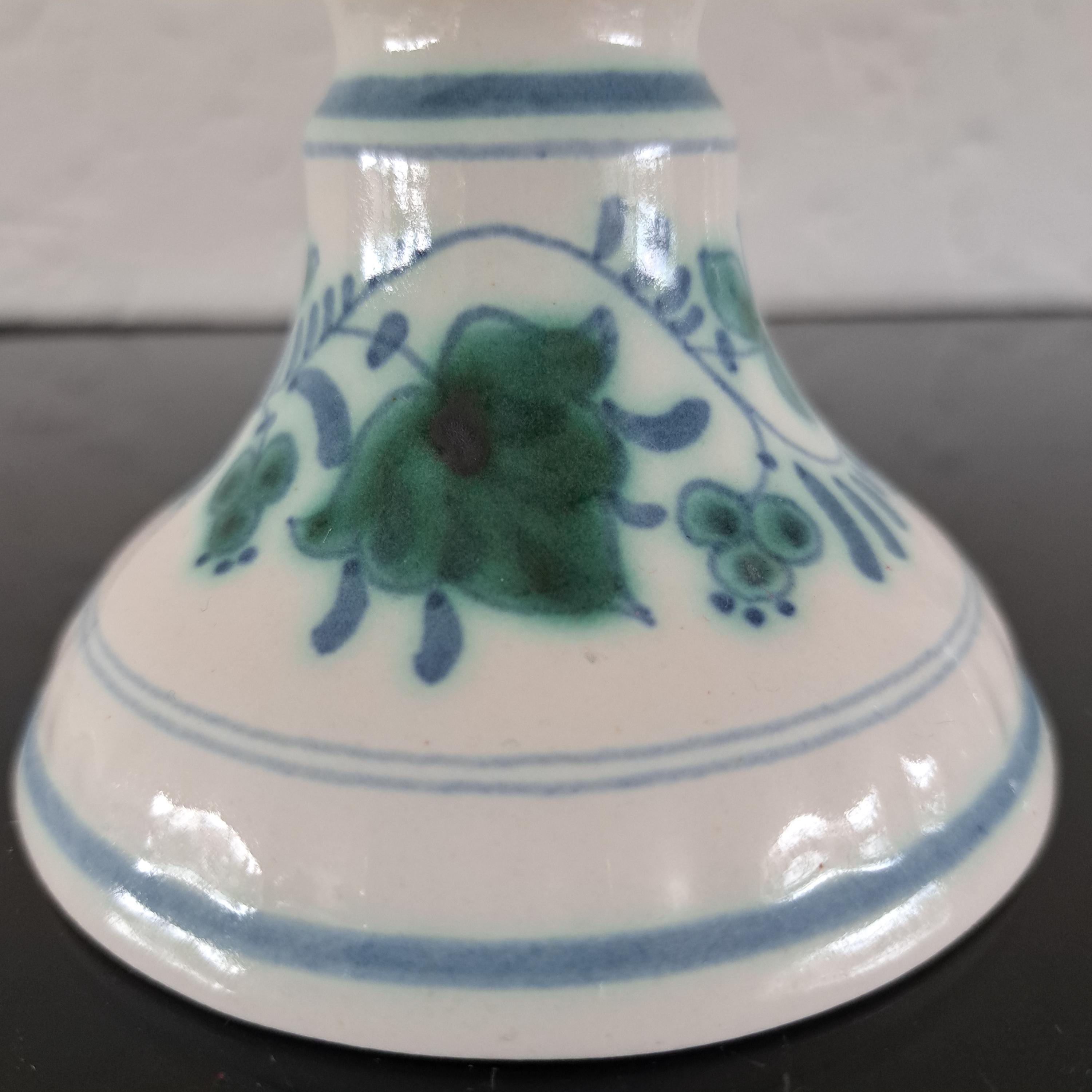 De Porceleyne Fles (royal Delft) Pair of Delvert Ridded Candle Sticks ...