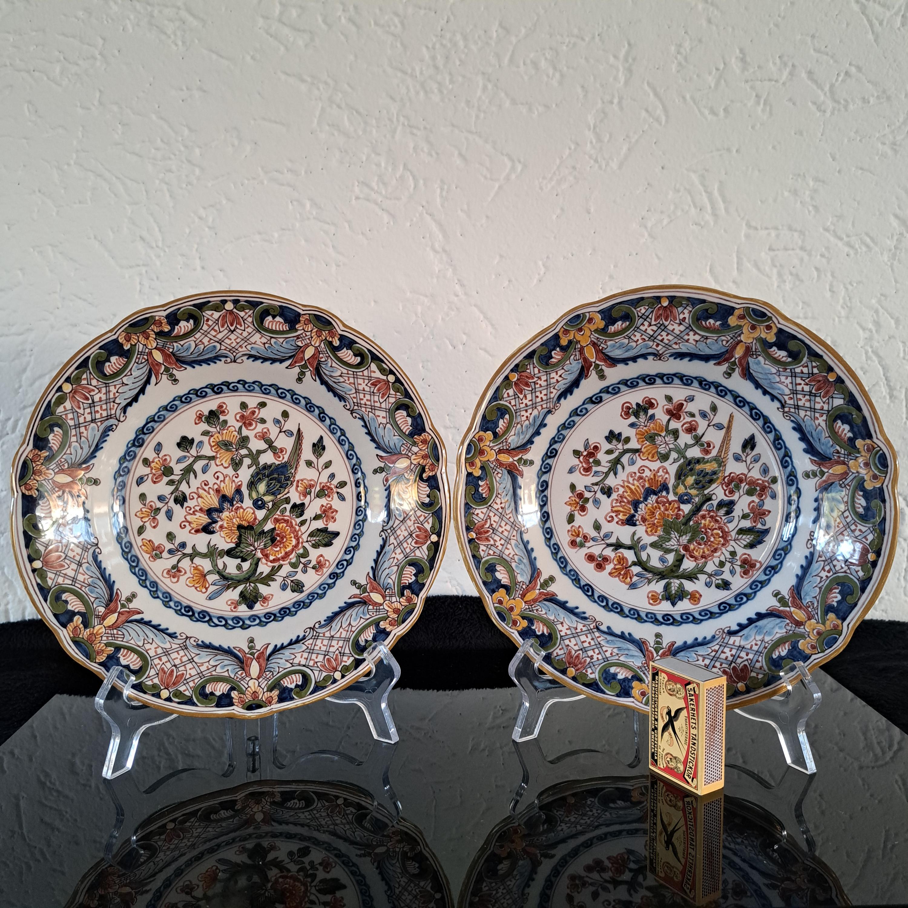 希少品】Royal Tichelaar Makkum☆菊紋様☆大きな飾り皿 【公式通販】