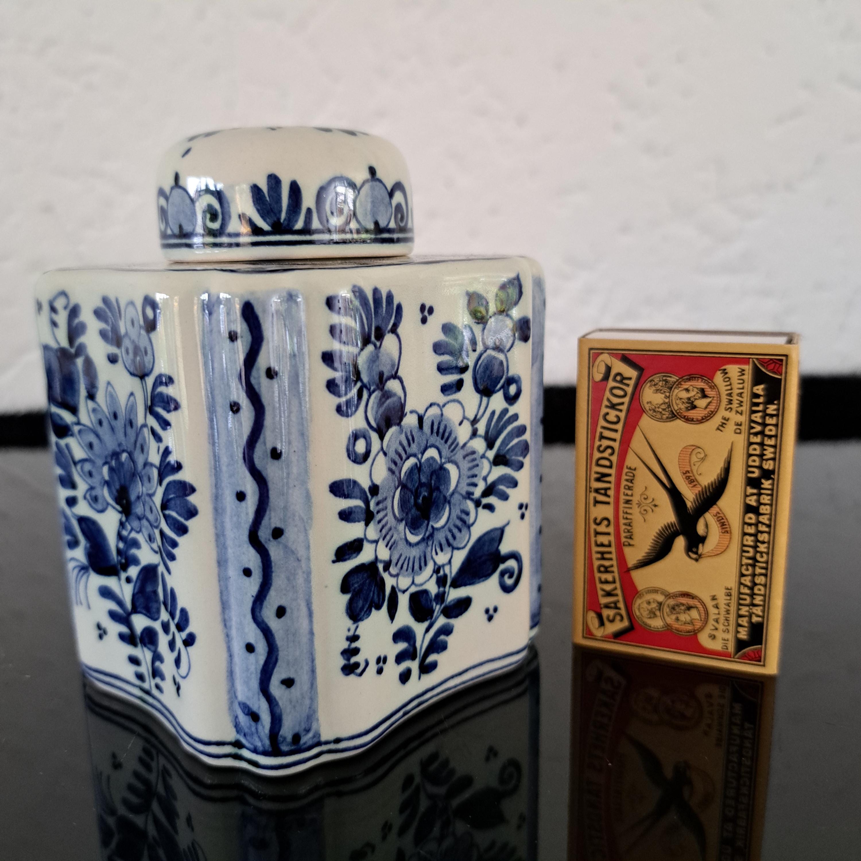 Vintage Zenith Gouda Delftware Delft Blue Tea Caddy - Etsy