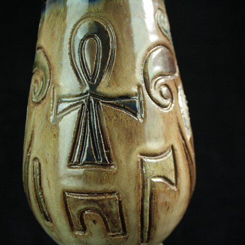 Art Deco 'Egyptian' vase by shops Roger Guerin, Bouffioulx, Belgium
