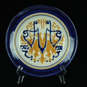 C.A. Lion Cachet - Arnhemsche Fayence Art Nouveau remembrance plate