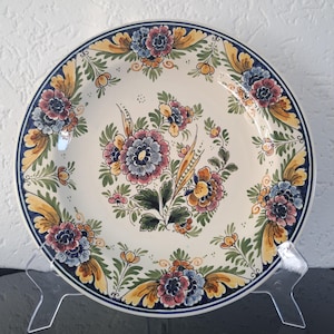 Stor vintage delft polykrom väggplatta från Delftse Pauw