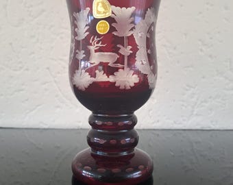 ヴィンテージ イタリア製 ムラーノ クリア - レッドバーク/アイス