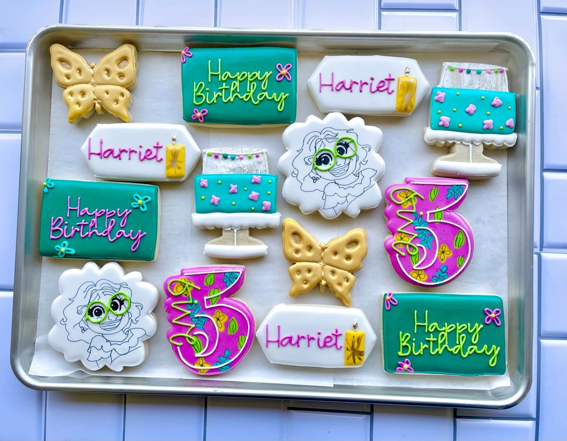 ENCANTO BIRTHDAY Inspired Theme Cookies 12 Decorated Sugar Etsy Australia