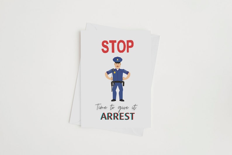 Police Retirement Card, Printable Police Retirement Card, Printable ...