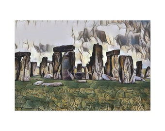 Impressionist's Stonehenge Canvas Gallery Wraps