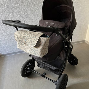 Kinderwagen-Organizer / Kinderwagen-Tasche / Buggy Organizer mit blauen Bögen