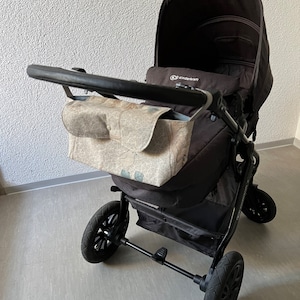 Kinderwagen-Organizer / Kinderwagen-Tasche / Buggy Organizer mit Natur und Vogel-Muster