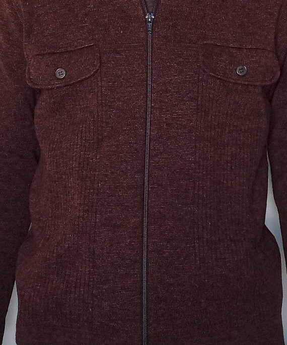 60s wool zip cardigan 1960s Sweater Cowichan Zip Cardigan Wool