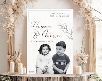 Personalised Wedding Childhood Photo, Welcome sign with childhood photo, wedding sign, kids canvas, These Kids Are Getting Married Sign