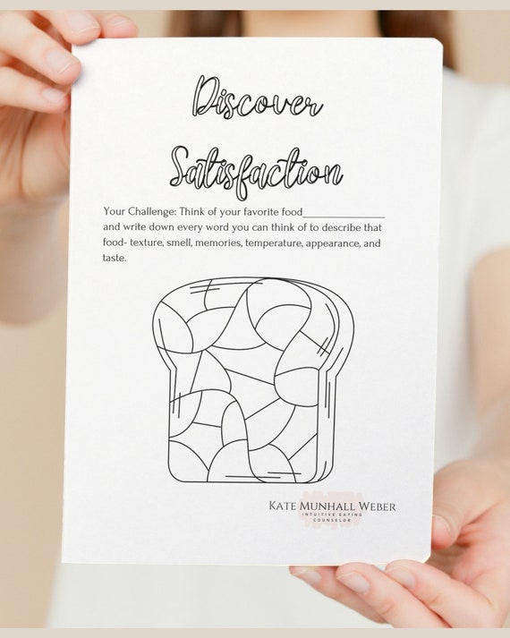 Intuitive Eating Coloring Book printable PDF | Etsy