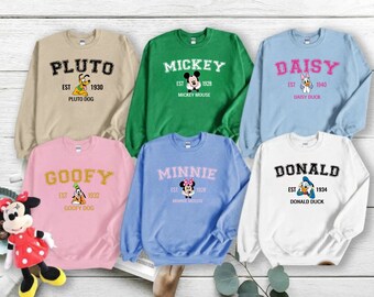 Disneyland Sweatshirt, Disney Group Crewneck Sweatshirt, Mickey And Friends Sweatshirt, Disneyworld Shirt Family, Women's Disneyworld shirts