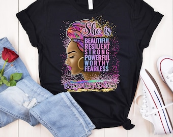 Powerful Afro Woman Shirt, Afrocentric Shirt, Afro Praying Shirt, Afro American Shirt, Black History Month, Black Girl Magic Shirt, BLM