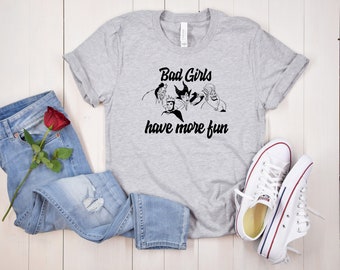 Bad Girls Have More Fun Tshirt, Disney Villains tshirt, Inspired chillin Like a Villain, Chillin like a Villain, Descendants Inspired