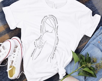Self Love Shirt, Self Care Crewneck, Mental Health Shirt, Line Art Aesthetic Apparel, Womens Crewneck Love Yourself, Love Yourself, Positive