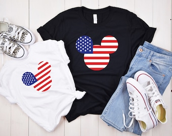 Mickey USA Flag Tshirt, Mickey Patriotic Shirts, Disney USA Shirt, Toddler Birthday Shirt, Disney Vacay Shirt, Disneyworld Shirts Family