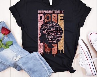 Black Girl Magic Shirt Melanin Shirt. Black Queen Rock Tshirt Black Power African American T-shirt. Black History Month shirt Gift for Her.