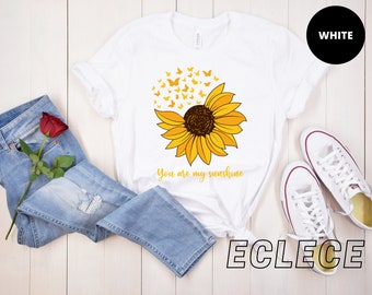 You Are My Sunshine Shirt, Butterfly Tee, Butterfly Tshirt, Butterflies Shirt, Insect Shirt, Nature Shirt, Nature Lover Gift, Animal Shirt