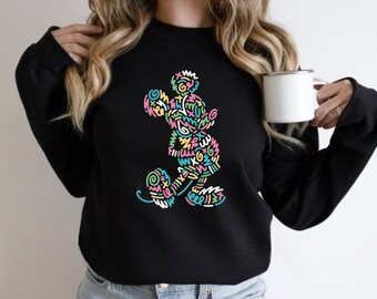 Mickey Pop Art Shirt, Mickey Rainbow Love, Family Disneyworld Shirts, Disneyland Shirt, Disneyworld Sweatshirt Family, Disney Trip 2023