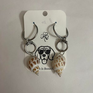 Seashell Hoop Earrings