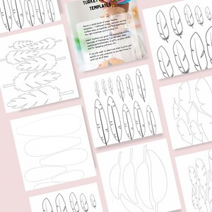 Turkey Feathers Printable | Build A Turkey Craft | Thanksgiving ...