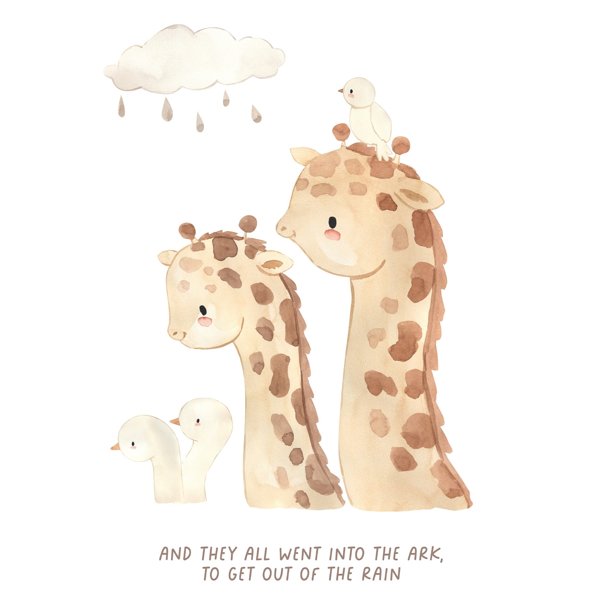 Noahs Ark Nursery Prints, Set of 3 Printables, Cute Animal Nursery ...